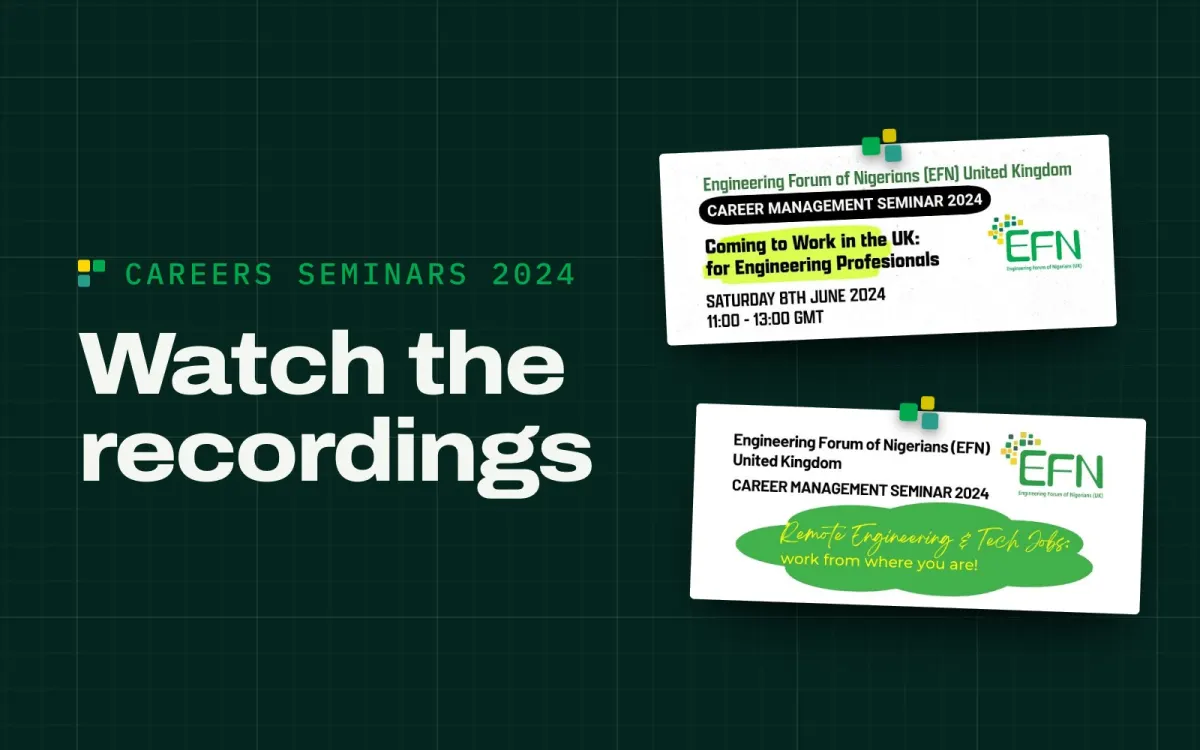 Flyers for EFN’s two 2024 careers seminars, 8 June and 7 September.